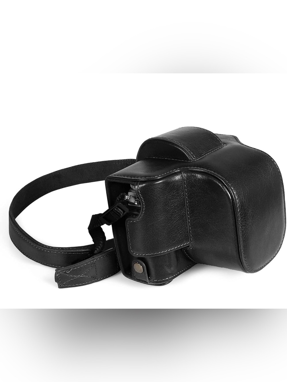 MegaGear Genuine Leather Camera Case Compatible with Nikon Z fc (16-50mm)-Black